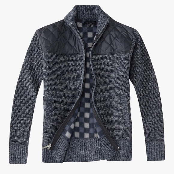 Gioberti Boy's Knit Full Zip Cardigan Sweater Soft Brushed Flannel Lining 14 - Picture 1 of 9